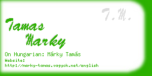 tamas marky business card