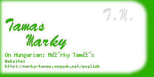 tamas marky business card